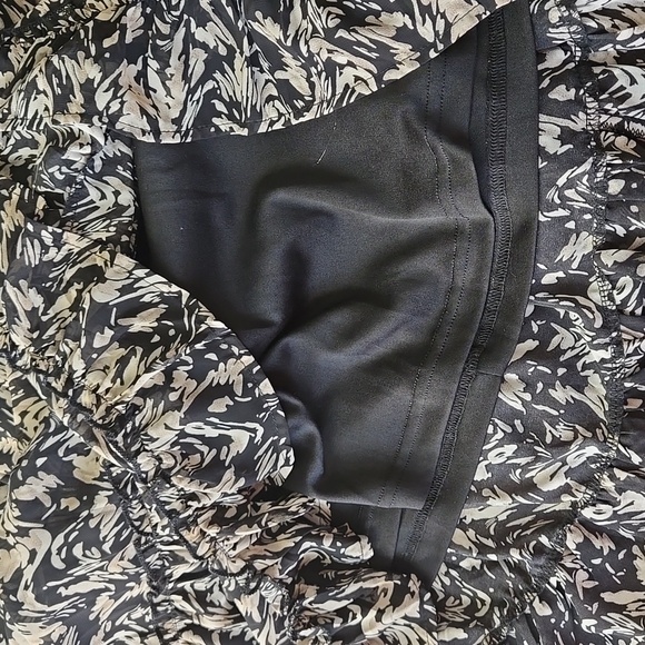 Entro Elegant Black Patterned Tiered Mini Short Dress Bohemian Boho Western - Picture 10 of 12